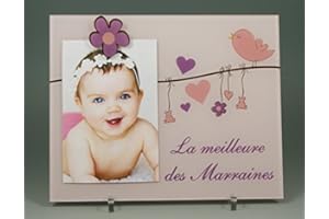 Gravure Events (KdLMrMeil) Cadre Photo pour Marraine – (Cadeaux originaux pour Parrain Marraine - Baptême, Anniversaire, Noël...)