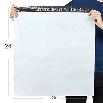 SECUREMENT Tamper Proof Courier Polybags with POD pouch (20 x 24 Inches) - 100 Packs