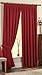 Produktbild Dreams 'n' Drapes Chenille Thermo-Vorhänge mit 7,6 cm Gardinenband, 167 x 137 cm, rot
