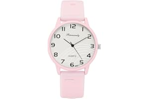 ALCENTIS Montre Femme Bracelet Silicone - Look très Tendance - Grand Cadran Rond