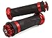 Price comparison product image CNC Aluminium Handlebar Grips Aprilia RS 125, Leonardo, SL 750 Shiver/Grips Aprilia SMV 750 Dorsoduro, Tuono V4 R (RS1/Red)