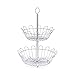 Produktbild Zeller 24843 Obst-Etagere, 2-lagig, Metall verchromt, ca. 33 x 33 x 47,5 cm