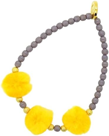 Pompom Trio Charm Glass Bead Bracelet