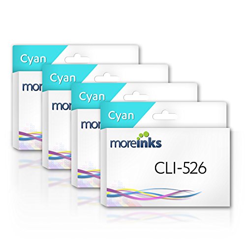 4 Moreinks Cartouches d encre compatibles    remplacer Canon CLI-526C   Cyan  x4    pour Canon Pixma MG5350 MG6250 MG5250 MG6150 IX6550 MG8150 iP4950 MX885 IP4850 MG5300 MX895 MG5150 MG8250 MG6100 MG5200 iP4800 MG5100 IX6250 MG6220 MX715 iP4840 MG6120 MG8120 MG5320 MG8170 MG5120 MX882 MG8220 Imprimantes