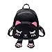 Produktbild Espeedy Mode Frauen Cartoon Katze Rucksack Verstellbaren Riemen Leder Rucksäcke Für Mädchen Student Schulter Reisetasche