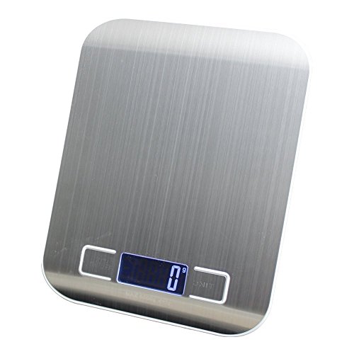 QITAO® Digitale Küchenwaage, Digitalwaage Professionelle Waage, Electronische Waage, Küchenwaage, Briefwaage, Hohe Präzision auf bis zu 1g/0.01oz (5kg/ 11 lb Maximalgewicht), Tara-Funktion, LCD-Display, Inkl. Batterie - 2