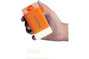 FLEXTAILGEAR MP2Plus Mini pompe à air électrique avec batterie rechargeable et lanterne de camping pour matelas isotherme, matelas gonflable, flotteur de piscine, jouet gonflable