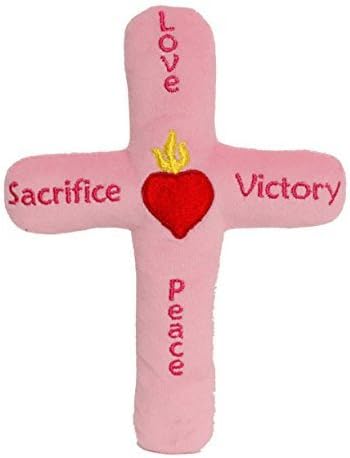 Easter Basket My First Cross Pink Plush with Children's Rosary Glorious Mysteries CD