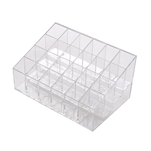 Cosmetic Make Up Clear Lipstick Organiser 4 Tiers with 24 Sections