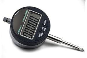 Oudtinz Digital Dial Indicator 0.001mm/0.00005'' Dial Test Gauge Range 0-25.4mm/1'' Digital Probe Indicator Dial Test Indicators Electronic Indicator Gauge