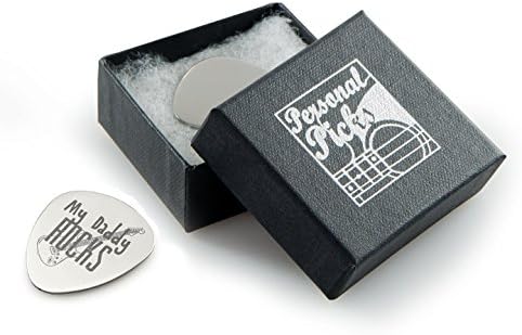Personalised My Daddy ROCKS Guitar Pick/Plectrum - Can Be Engraved - Fathers Day