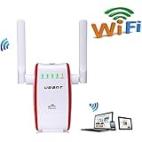 WiFi Router Repeater Wireless Range Extender Mini AP Router Signal Booster 3 Working modes Wireless-N (2,4 GHz)300 Mbps IEEE802.11n/g/b with WPS (Red) by URANT