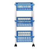 axentia Rollwagen3 Plastikkörbe 40 x 29 x 62 cm, keine Farbauswahl möglich, 235099 - 4