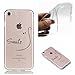 Produktbild JHTC für Apple iPhone 7 iPhone 8 Hülle Silikon Durchsichtig Schutzhülle Muster Smile Spruch Transparent Original Dünn tpu HandyHülle Motiv Etui
