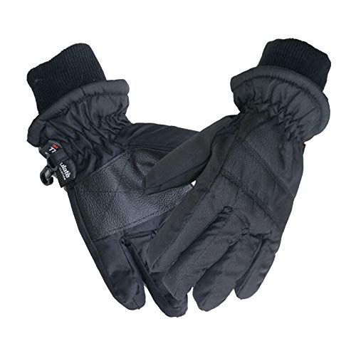 Longsing Gants pour Enfants,Gants Chauds GarçonFilles Snowproof Iimperméable Chaud Gants de vélo de Randonnée Randonnée Ski Sports de Plein Air(1 Paire, Noir)