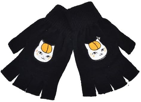 Natsume Yuujinchou Anime Madara Black Cotton Gloves