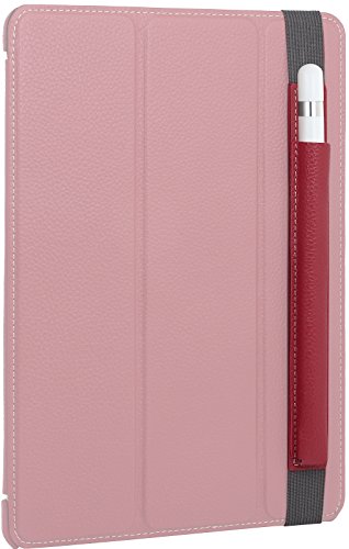 StilGut Pencil-Halter für Apple 9,7″ iPad Pro und iPad Pro 10.5″ aus echtem Leder. Stift-Halterung zur sicheren Aufbewahrung des Apple Pens, Rot - 2