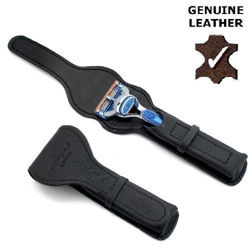 Gillette Fusion 100% Leather, Classic Collection, Protective / Travel Case from Haryali london Shaving razor Cover.
