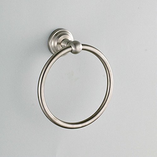 Hiendure® Handtuchring Handtuchhalter Wandhandtuchhalter Wand-Ring aus Edelstahl gebürstet rostfrei für Bad Wandmontage rund