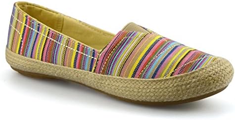 Mootsies Tootsies Ladies Womens Flat Slip on Canvas Pumps Plimsolls Trainers Espadrilles Shoe Size[UK 6,Multi]