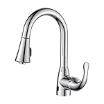 TECHO Monobloc Kitchen Sink Taps pull out low pressure Stainless Steel Single Handle With Pull Down Sprayer Brushed Nickel