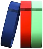 Fitbit Flex Set 3 Braccialetti Ricambio, Blu Marino/Verde Acqua/Mandarino, Taglia L