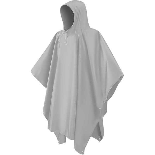 Lot De 2 Ponchos De Pluie Imperméables Réutilisables En EVA - Transparent Avec Capuche, Léger Et Portable Pour Randonnée, Camping, Vélo - Blanc Taille 48