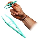 Qualicare 12.5cm Foreign Body Medical First Aid Disposable Plastic Tweezers - 10 Pack