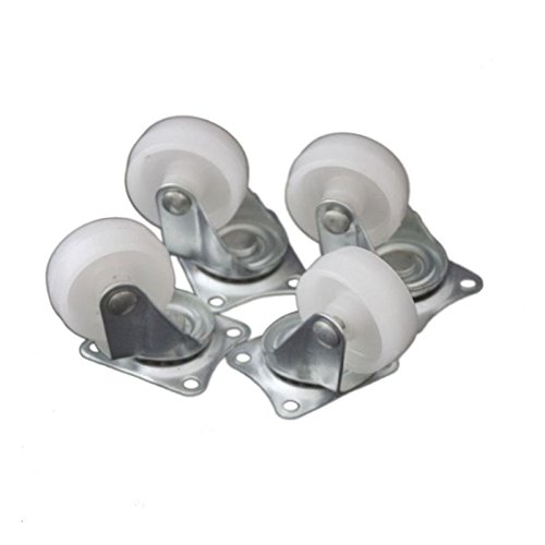 4 Stück 40mm Transportrolle Lenkrollen Möbelrollen Rollen in Weiss