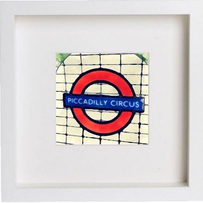 London | Piccadilly Circus Tube Station| Box Framed Art Print | Perfect For Wall Decor, Home, Office | Christmas Gift | Birthday | Anniversary | House Warming | White Box Frame | Free Delivery 0080