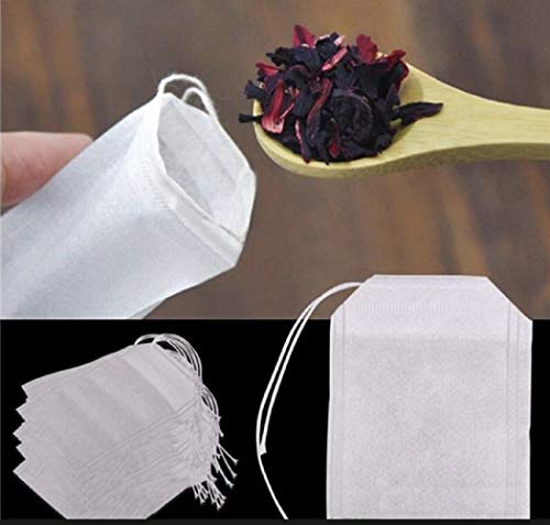 BeForBio - 100 Bolsas de té Desechables para Rellenar, Ideal para Tus infusiones, despiertar por Fin el Verdadero Gusto del té
