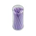 DDLBiz 100pcs 1 Set Eyelash Extension Micro Brushes Disposable Individual Applicators Mascara Makeup Brushes (Purple)