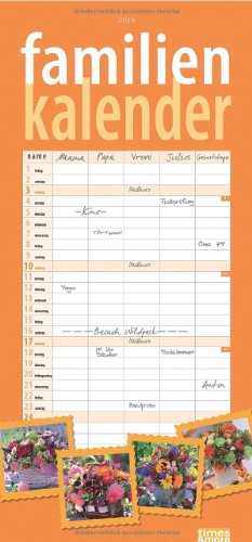 times & more Familienkalender Blumen 2013