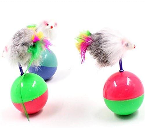 AG Cat Tumbler Toy Cat Teaser Pet Interactive Wobbler Toy (Random Color)