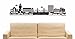 Produktbild INDIGOS UG - Wandtattoo Wandsticker Wandaufkleber Aufkleber - Wandaufkleber e816 Skyline Stadt - Krefeld (Deutschland) Design 2-120x27 cm - schwarz - Dekoration Küche Bad Büro Hotel
