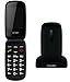 Price comparison product image Denver GSP-130 Black Big Button Easy to Use Flip Mobile Phone with SOS Quick Call Button, SIM Free Unlocked, Charging Dock & Bluetooth