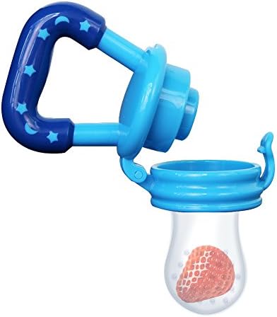 Swesy Baby Silicone Fruit Vegetable Feeder Pacifier Nibbler Gum Teether for Toddlers Blue S