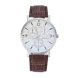 cookdate Armbanduhren männer Herrenuhr mit Datum Funktion Armbanduhr Herren Herren Luxus Krokodil Kunstleder Analog High-End-Business-Armbanduhr BW Armbanduhr Uhren Herrenuhr Herrenarmbanduh Braun