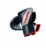 York Boxing Sparring Glove - Black/Silver/Red, 14oz