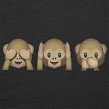 TEXLAB - Three Monkeys Emoji - Turnbeutel, schwarz -