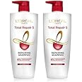 L'Oreal Paris Shampoo, For Damaged and Weak Hair, With Pro-Keratin + Ceramide, Total Repair 5, 650 ml (Pack of 2)