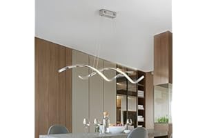 LANEKD Lampa wisząca LED do jadalni, lampa sufitowa, nowoczesna, ściemniana, z pilotem zdalnego sterowania, akrylowy klosz do jadalni, kuchni, lampy biurowej