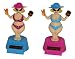 Produktbild 2 x Strand Bikini Lady Paar Blau & Rosa Solar Wackelfigur Solarfigur Tanzende Figur Auto Deko