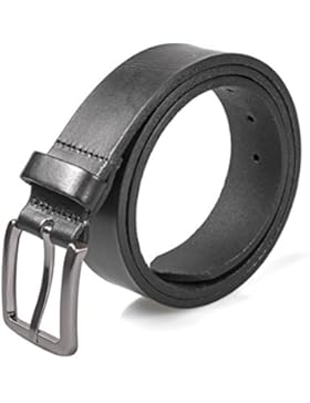 Herren Gürtel Echt-Leder Ledergürtel Schwarz Braun Cognac Silber Schnalle Gürtelschnalle Jack Woods Leder-Gürtel...