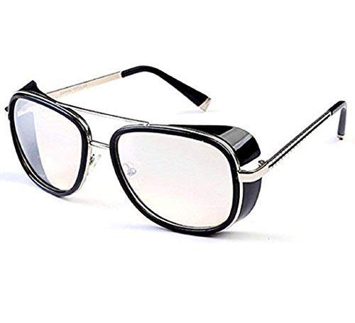 Inception Pro Infinite (Marco plateado - Lente - Transparente) Gafas de sol - Iron Man - Steampunk - Retro - Hombre - Unisex -