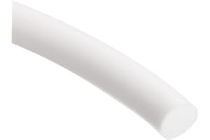 QUARKZMAN 7mm x 4.5m (Dia*L) Tira Sólida Sellada de Espuma, Burlete de Silicona de Goma Esponja Anti Choques Protector Redondo para Borde Ventana Puerta Coche Almacén Instrumento, Blanco