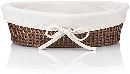 The French Chefs Rattan Bread Basket with Cotton Liner by The French Chefs