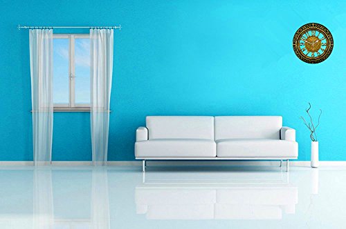 Foxtop 12 Zoll Antike Vintage Retro Wanduhr ohne Ticken, Silent Nicht-tickende Wanduhr Uhr w Frontglas-Abdeckung für Wohnzimmer Küche Schlafzimmer Dekoration, Gold - 7