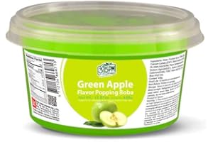 3:15PM POPPING BOBA Fruit Juice Pearls for Bubble Tea (450G) Green Apple Flavor