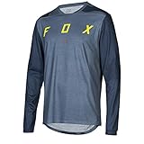 Perfekt für ein Fahrrad Fox Radtrikot Langer Ärmel Indicator Mash Camo Blue Steel, Größe M